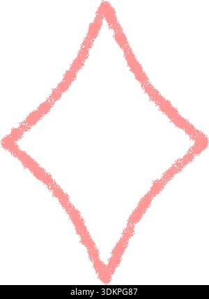 Crayon Outline Firework Star Symbol Stock Vector
