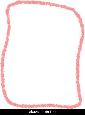 Wavy Chalk Outline Rectangle Quote Box Stock Vector