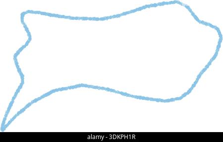 Crayon Hand Drawn Squiggle Speech Balloon Stock Vector