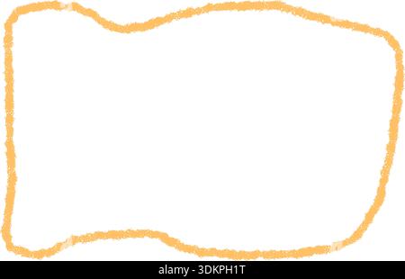 Wavy Crayon Outline Quote Frame Stock Vector