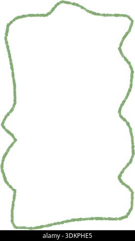 Chalk Squiggle Outline Rectangle Frame Stock Vector