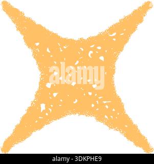 Festive Chalk Firework Star Sketch Stock Vector