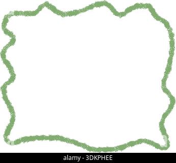 Organic Wavy Hand Drawn Chalk Frame Stock Vector