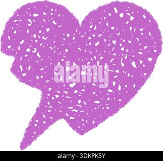 Wavy Heart Speech Bubble Sketch Stock Vector
