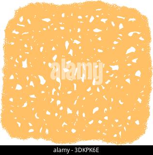 Organic Chalk Frame With Wavy Texture Stock Vector