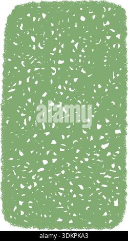Green Chalk Squiggle Rectangle Sketch Frame Stock Vector
