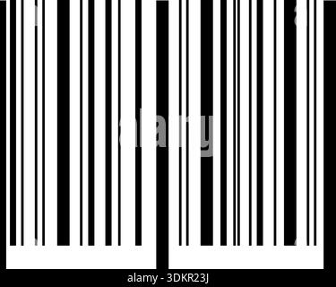 Blank barcode sticker template isolated on white background. Bar code label. Visual data digital representation with product or manufacturer Stock Vector