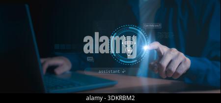 AI Idea Generation and Technology Connection Stock Photo