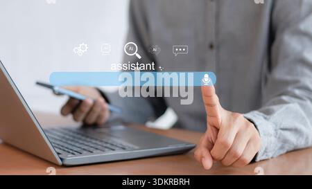 AI Idea Generation and Technology Connection Stock Photo
