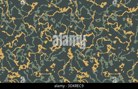 Camouflage seamless pattern. Green yellow comouflage colors. Stock Vector