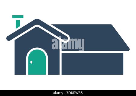 House solid icon. Icon related to real estate. Residential elements vector illustration Stock Vector