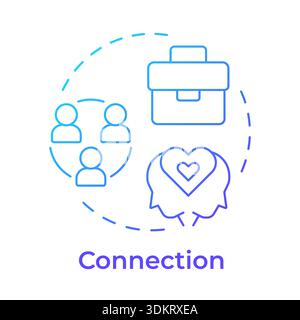 Connection blue gradient concept icon Stock Vector