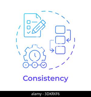 Consistency blue gradient concept icon Stock Vector