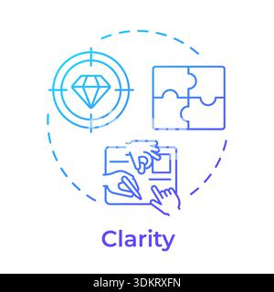 Clarity blue gradient concept icon Stock Vector