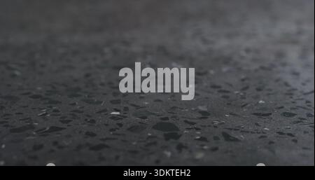 Closeup gray concrete terrazzo countertop Stock Photo