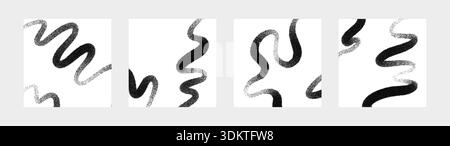 Grainy stipple pattern with black dots creating gradient effect, abstract noise texture background, monochrome dust particles scattered across white Stock Vector