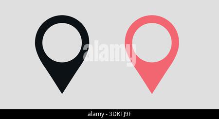 Location pin icon on transparent background Stock Vector
