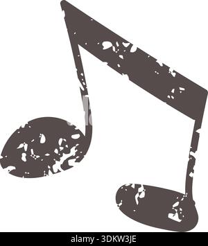 Brown note icon element. Ai interface doodle style illustration Stock Vector