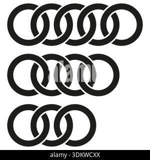 Professionalized linking Vector. Sophisticatedly circles patterns. Sophisticatedly chain icons. Professionalized variations symbols. EPS 10. Stock Vector