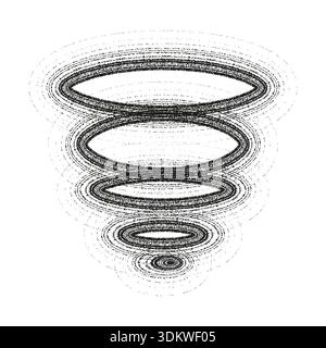 Sophisticated messy path. Complex journey Vector. Difficult navigation line. Detailed tangled route. EPS 10. Stock Vector