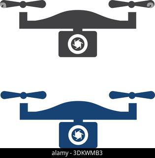 Food drone delivery icon, simple style Pro Vector Stock Vector