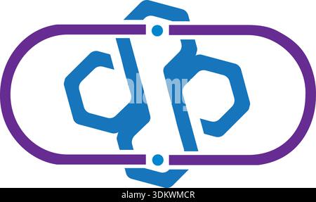 Creative Technology Concept Logo Design Template Stock Vector