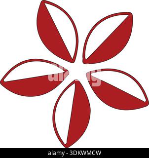 Flower logo illustration vector design Stock Vector