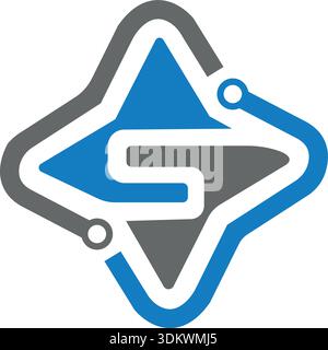 S letter logo creative design with vector graphic Pro Vector Stock Vector