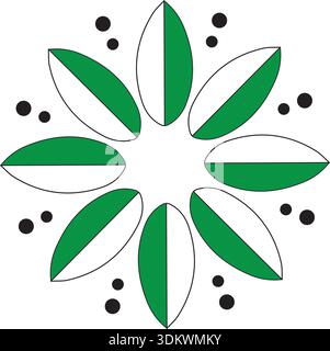 modern leaf flower logo design Stock Vector