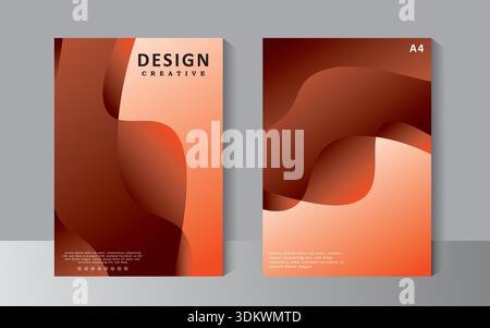 Abstract Brochure Design Template in A4. Can be use for Book Cover, Annual Report, Magazine, Poster, Business Presentation, Portfolio, Flyer, Banner, Stock Vector