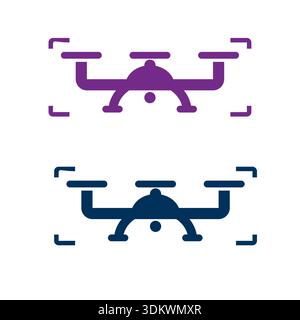 Simple drone icon silhouette vector Stock Vector