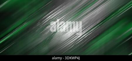 Abstract background with green diagonal lines and white light Stock Photo
