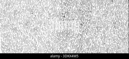Wood texture hand drawn background. Doodle tree bark patterns and natural curves lines. Abstract gradient ink design with concentric linear circles an Stock Vector
