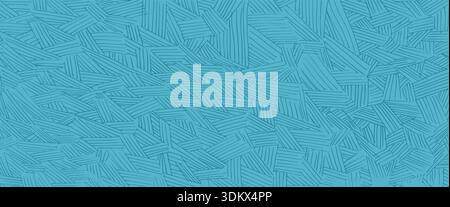 Crosshatch hand drawn blue texture. Crayon diagonal strokes in geometric pattern. Cross hatching paper effect with small dash linear shading creates v Stock Vector
