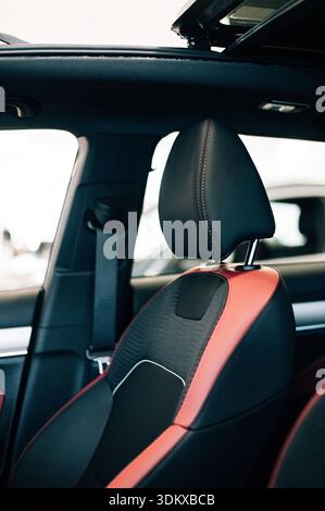 Front passenger seat in a car. High quality photo Stock Photo