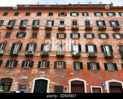 Random vintage apartment in Rome, Italy. Stock Photo