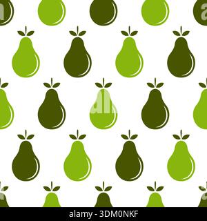 Avocado Seamless Pattern Design. Avocado Fruits Background Vector Stock Vector