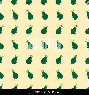 avocado hand draw vegetable seamless pattern design Vector Stock Vector