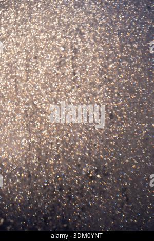 glitter vintage lights background. silver and black. de-focused Stock Photo