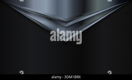 Black Metal Texture Background. Abstract Metallic Technology Background with Steel Panels Stock Vector