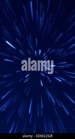 Blue light streaks on dark background creating a dynamic data, speed, and technology concept background Stock Photo