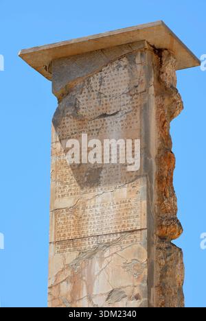 Iran, Cuneiform inscription by Xerxes, Palace of Darius (Tachara ...