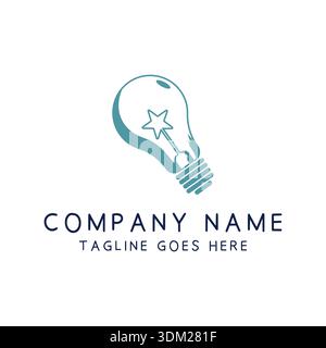 Creative Light Bulb Logo Design Representing Smart Business Solution Innovation And Success Stock Vector