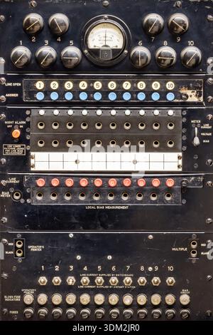 Vintage weathered telecommunications telephone switchboard Stock Photo
