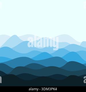 Magnificent waving backgrounds. Translucent ripples Vector. Beautiful surfacing patterns. Peaceful landscapes illustrations. EPS 10. Stock Vector