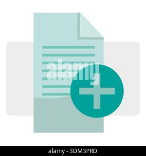 Create document icon. New paper Vector. File creation symbol. Professional digital project storage graphic. EPS 10. Stock Vector