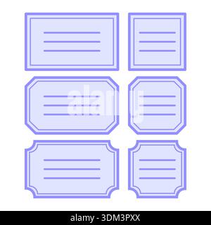 Professional decorative frames. Symmetrical outlines Vector. Elegant stationery collection. Rectangular template elements. EPS 10. Stock Vector