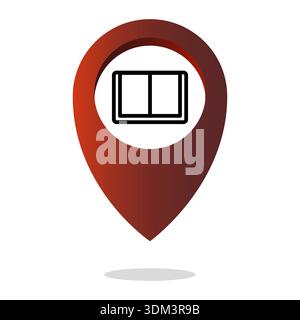 Educational publication graphics. Geographical location Vector. Navigation pointer graphics. Gradient spherical components. EPS 10. Stock Vector