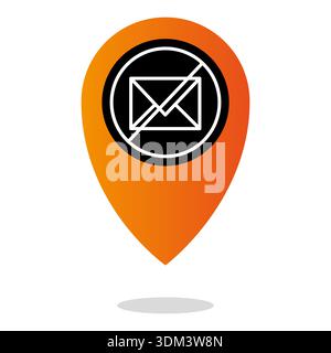 Envelope 05 message. Sophisticated mailing illustration. Extraordinary orange Vector. Professional monochromatic backgrounds. EPS 10. Stock Vector