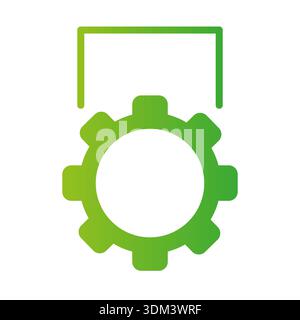 Settings gear icon. Technical process symbol. Vector engine wheel. Optimization mechanism emblem. EPS 10. Stock Vector